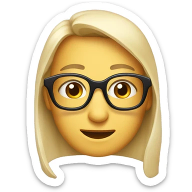 Emoji della faccina con gli occhiali che saluta sticker