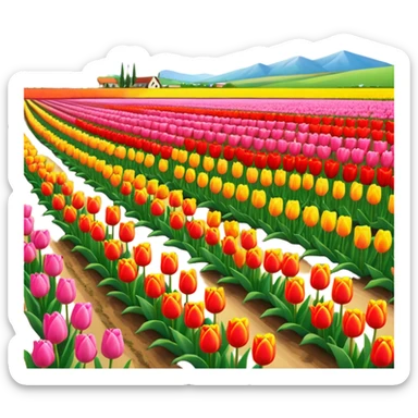 tulips fields sticker