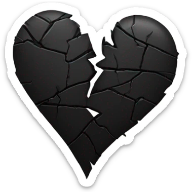 Heartbreak black sticker