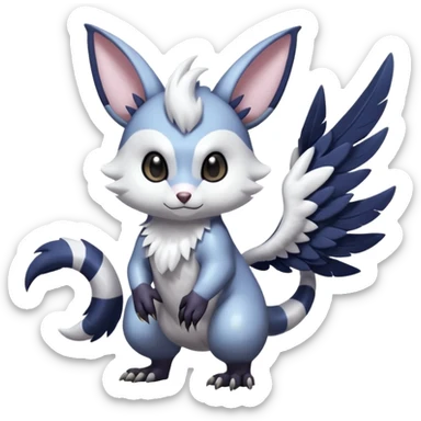 Shiny Furret-Absol-Noibat-Trico-Hybrid (Full body) sticker