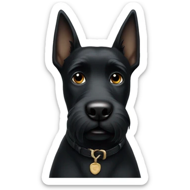 Black Scotty dog sticker