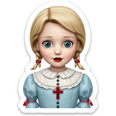 Annabelle doll from The Conjuring movie sticker
