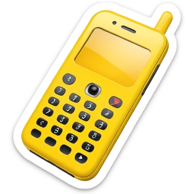 sarı cep telefonu sticker