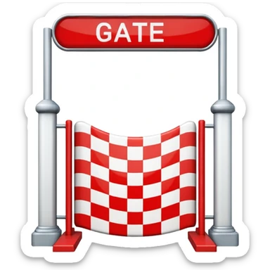 a race finish gate sticker