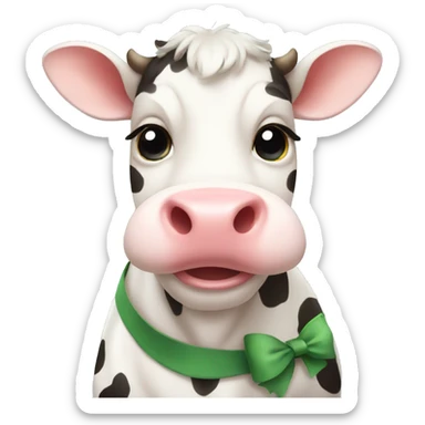 Cutest Cow with bow sticker