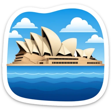 Sydney Opera House with blue sky sticker