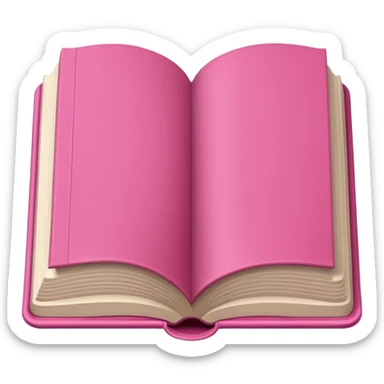 Make an open book, with normal colored pages, but a pink cover.
 sticker