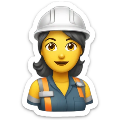 ingeniero mujer con casco sticker