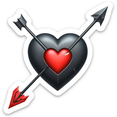Corazón con flecha de demonio  sticker