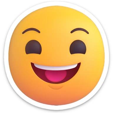A thoughtful face smile emoji sticker