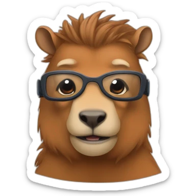 Cabybara als superheld  sticker