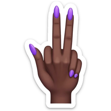 Doigt lever violet sticker