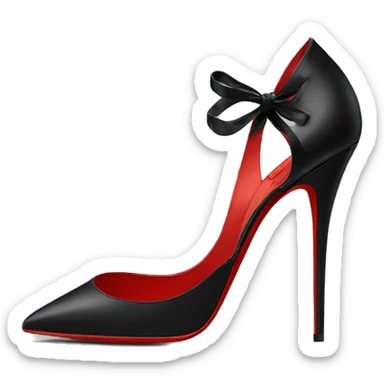 Black valentino high heels with red bottom sticker