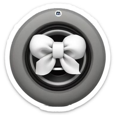 JL audio subwoofer with white bow sticker