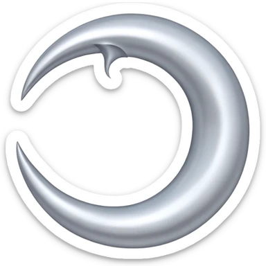 Nail like moon sticker