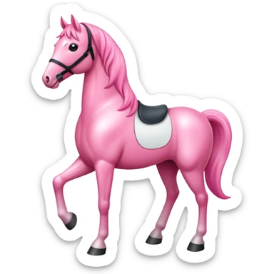 A pink horse sticker