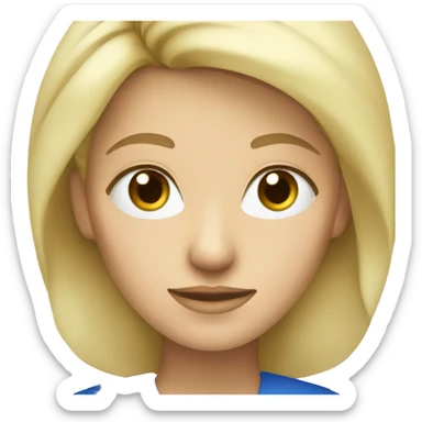 blonde blue eye female teacher sticker