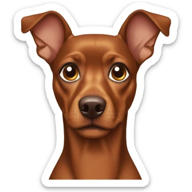 brown pinscher sticker