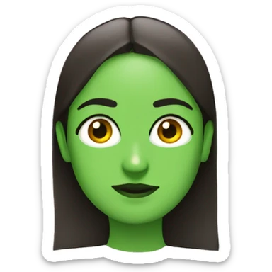 Gordita ojos verde pelo rojo sticker