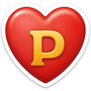 emoji herz mit buchstabe P drin sticker