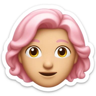 Corazón color rosa clarito sticker