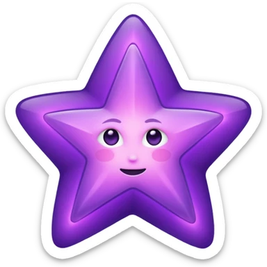Purple void star that looks ethereal sticker