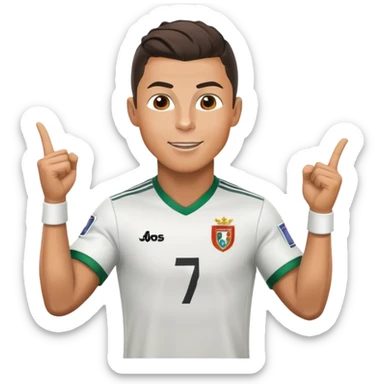 Cristiano Ronaldo soccer player celebrating a goal sticker
