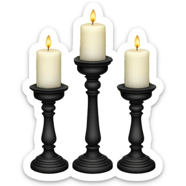 Candles white and with flowers and marble pedestals and lush vines and ferns sticker