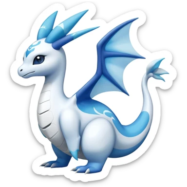 lugia-dragonair-Glaceon-hybrid, full body sticker