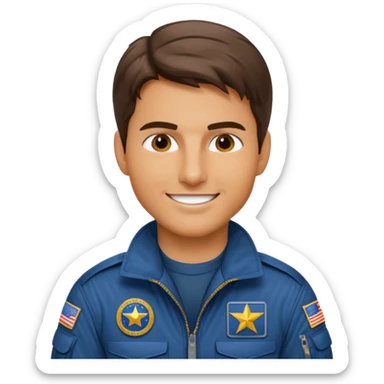 tom cruise in top gun sticker