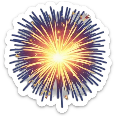 Fireworks new year sticker