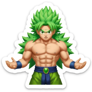 Make an emoji of broly going ssr sticker