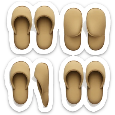cozy slippers tan color sticker