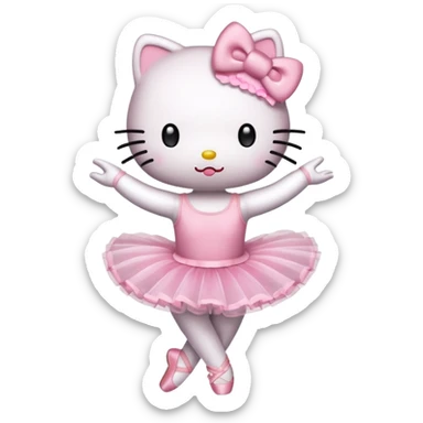 Hello Kitty as a ballerina sticker