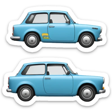 Himmelblauer Trabant sticker