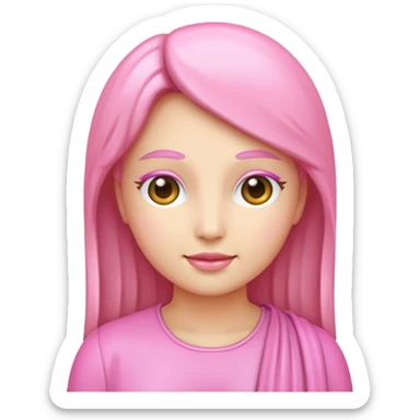 virgo emoji but pink  sticker
