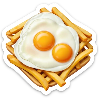 fries egg sticker