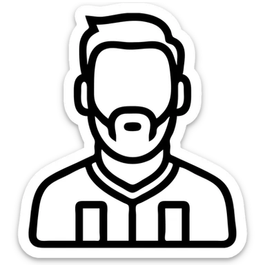 lionel messi simple modern icon, clean lines, minimal details, easily recognizable sports figure sticker