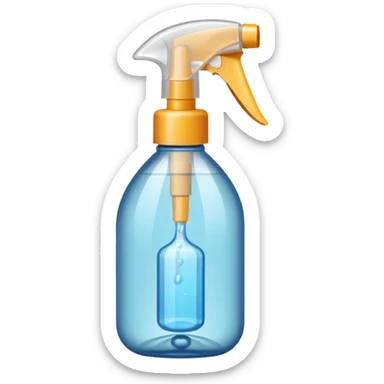Sanitizer amber spray bottle sticker