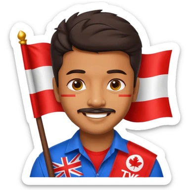 vijay thalapathy india TVK le drapeau  sticker