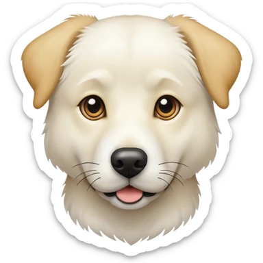 White lab mix sticker