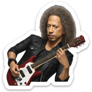 Kirk Hammett hyper realistic metallica sticker