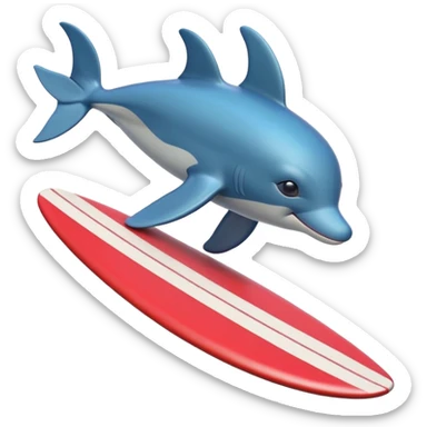 surfing dolfin sticker