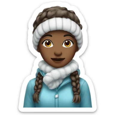 Pretty girl-snowman sticker