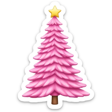 ￼Pink Christmas tree sticker