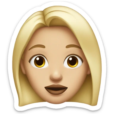 blonde girl with big lips sticker