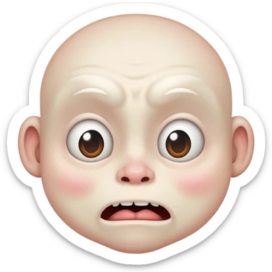 ugly face labubu sticker