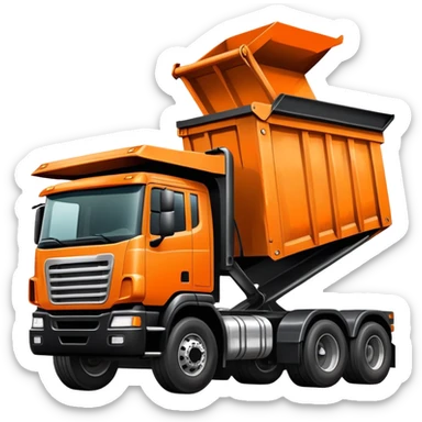 18 Wheeler with Dump in the air sticker