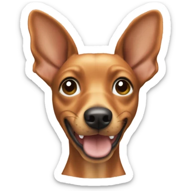 Orange dog toy terrier  sticker