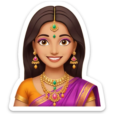 diwali woman sticker